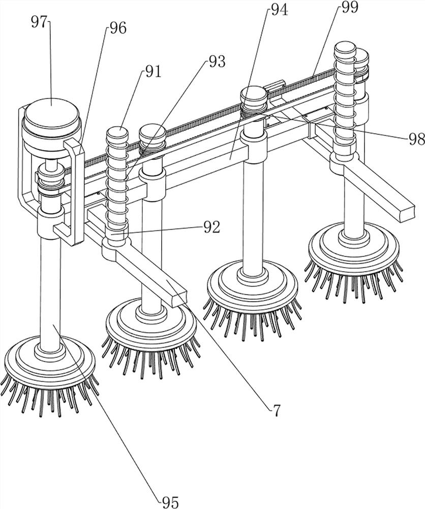 Rotary bidirectional single-ridge grape vine soil cleaning device