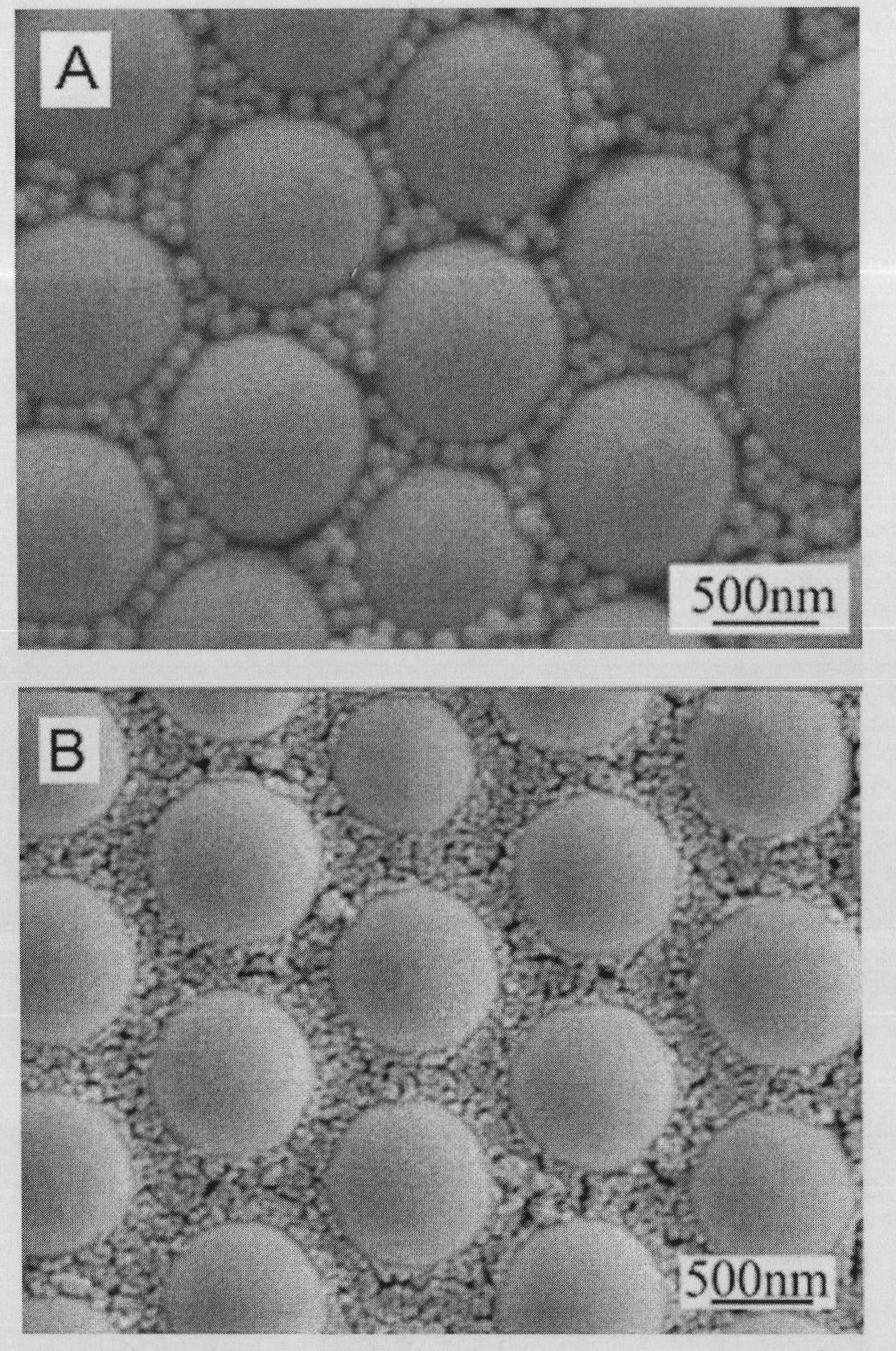 Binary ordered colloidal crystal template and preparation method and use thereof