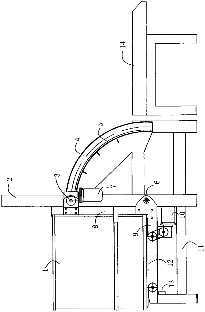 Turning dumper of smoke box