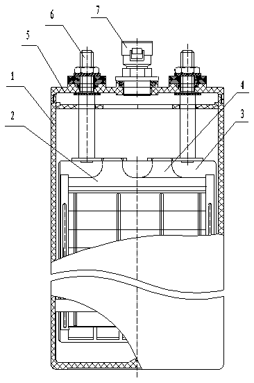 High-capacity long-service-life double-bag nickel-hydrogen battery