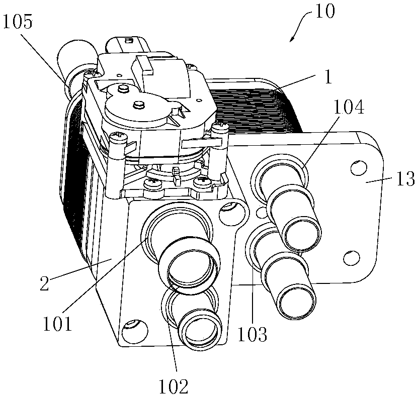 Fluid heat exchange assembly and vehicle heat management system