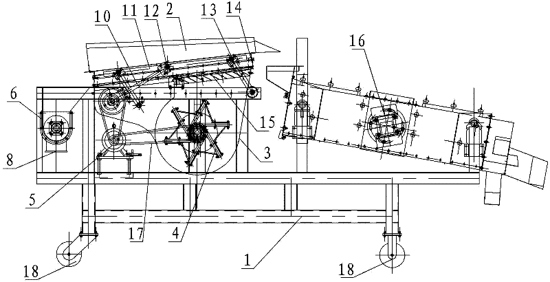 Combined cleaning equipment of raw grain air sieve