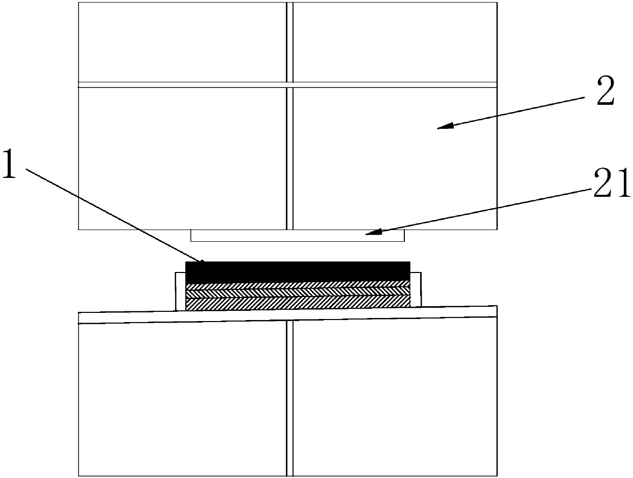 Method for rectifying cushion block for supporting asphalt tank, and measuring tool