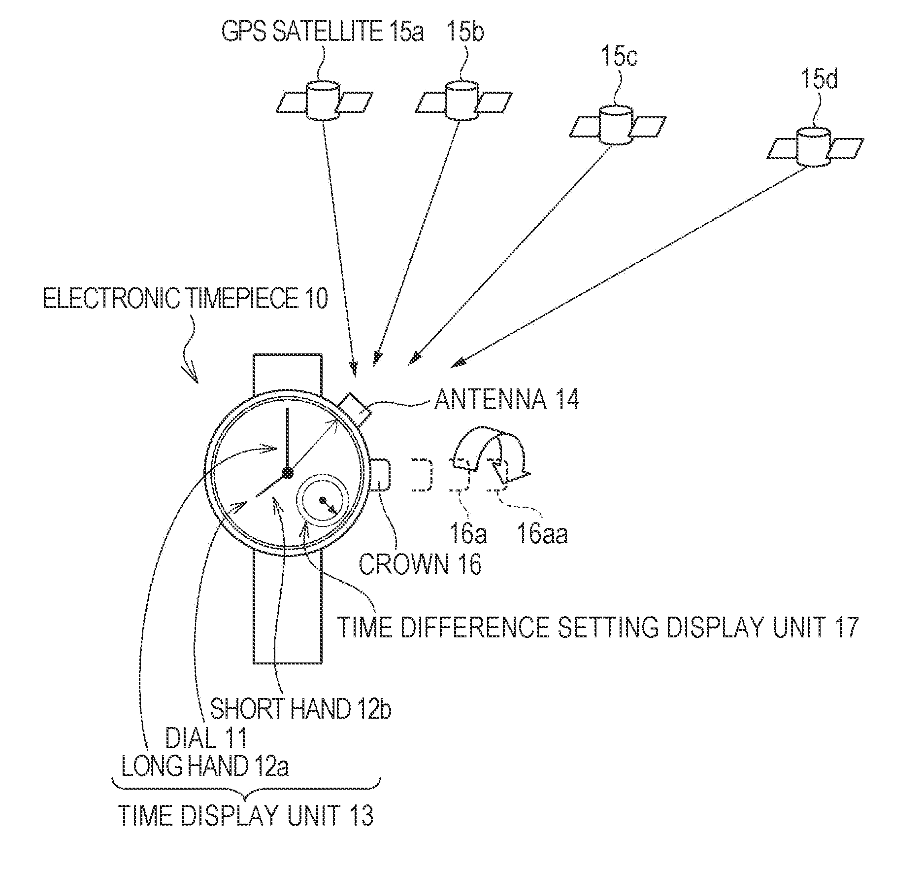 Timepiece and Time Correction Method for a Timepiece