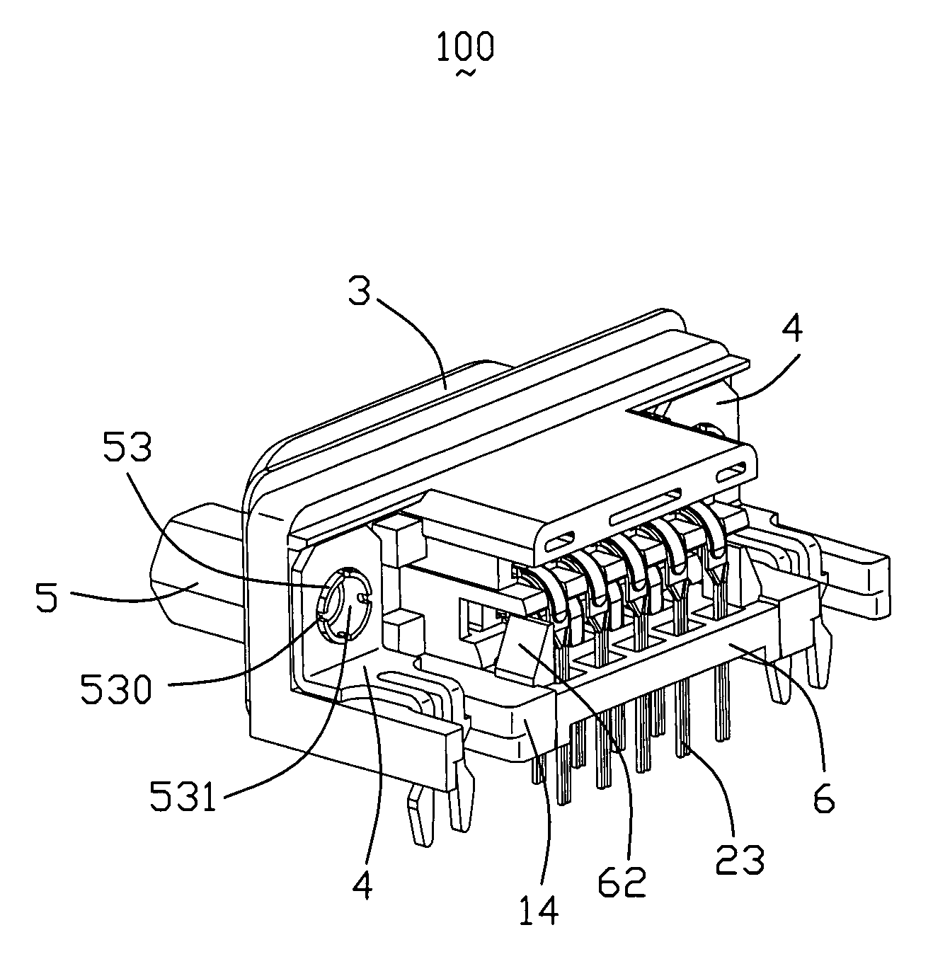 Electrical connector with improved fastener