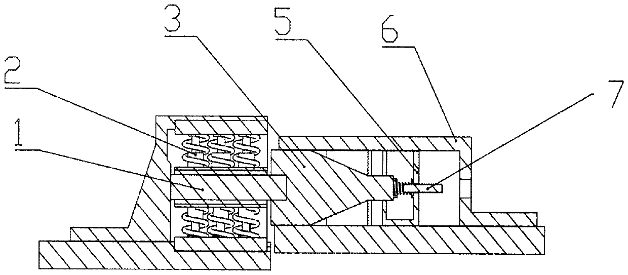 Mid-span damping type stepless self-locking pushing device for flat-turning opening bridge