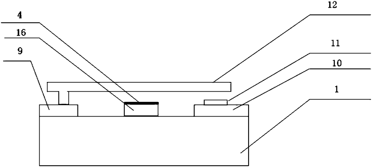 T-shaped four-cantilever beam type electronic calibration member switch