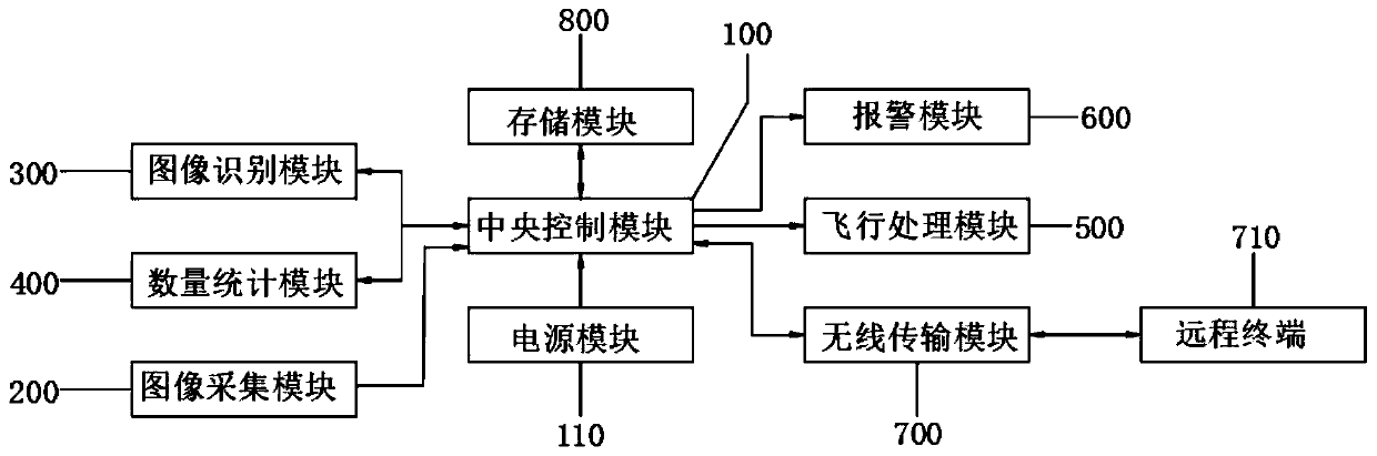 Sheep flock and cattle flock number monitoring method and device based on unmanned aerial vehicle