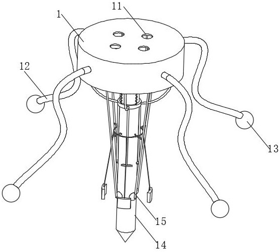 Water quality detecting and sampling device for shrimp and crab polyculture in rice field