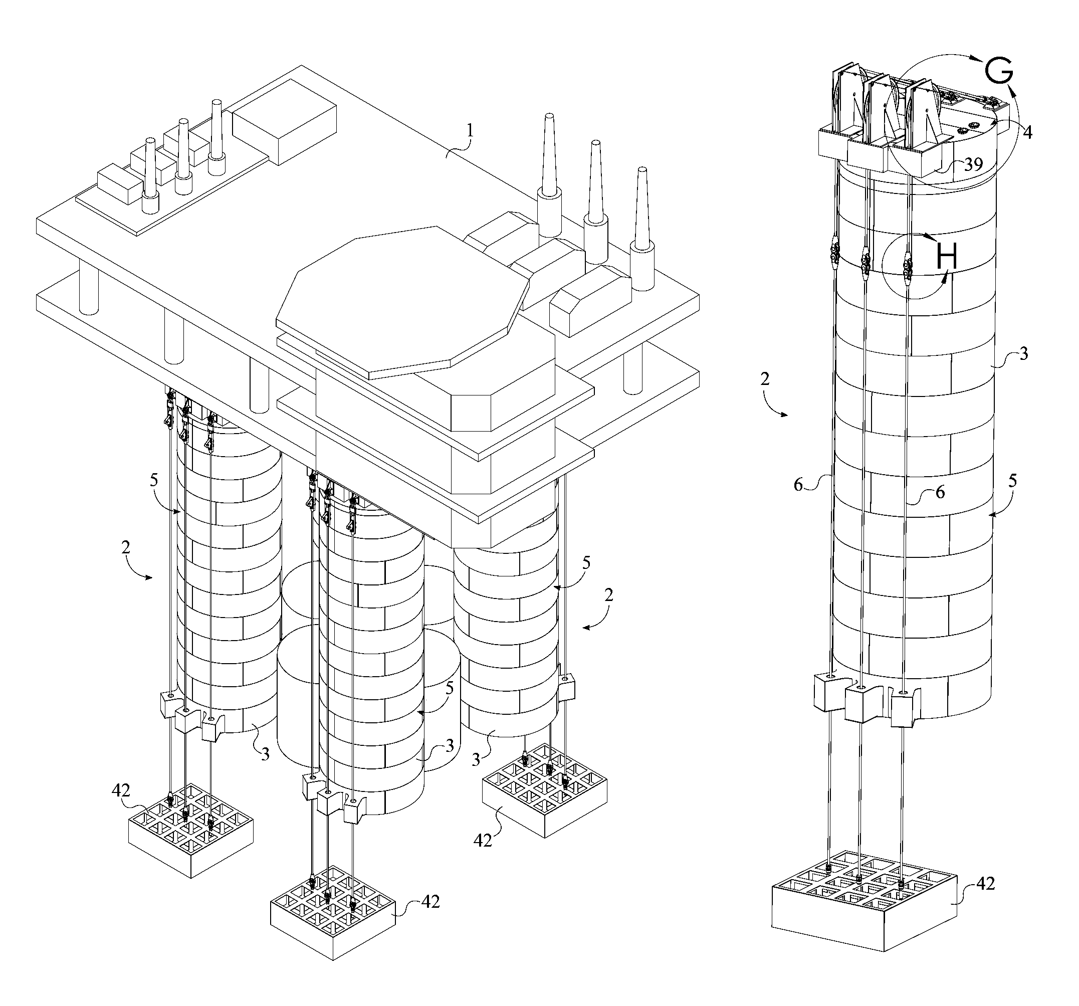 Tension-leg platform anchoring system