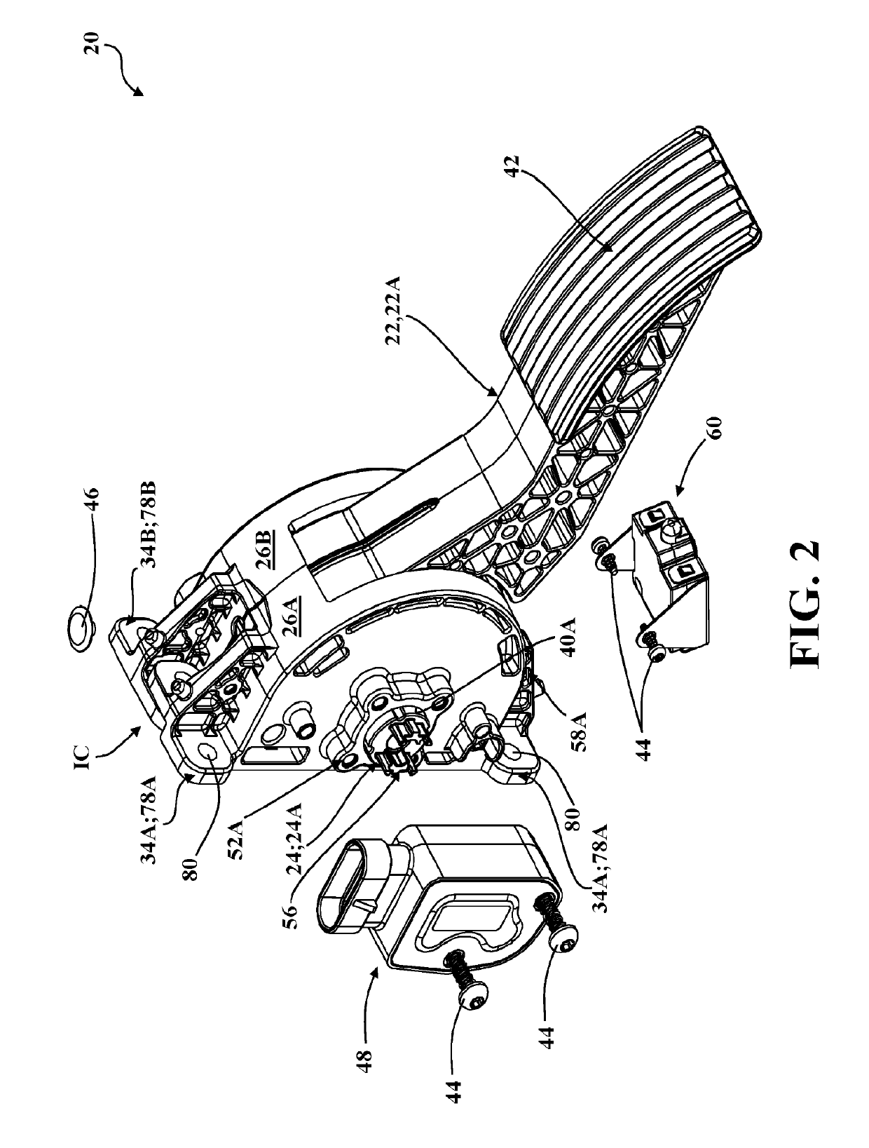 Pedal assembly with identical first and second housing components