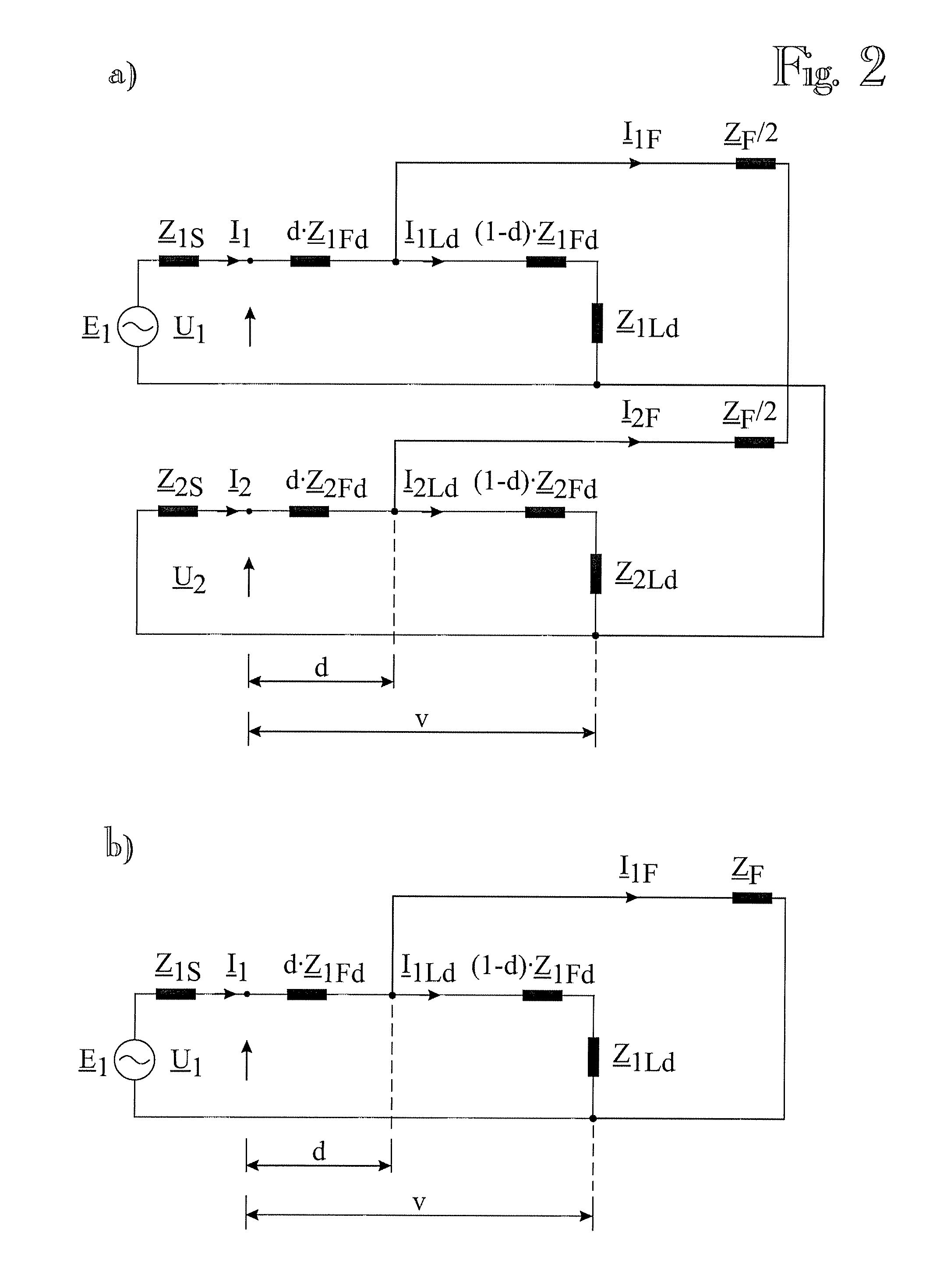 Apparatus and method for determining location of phase-to-phase fault or three-phase fault