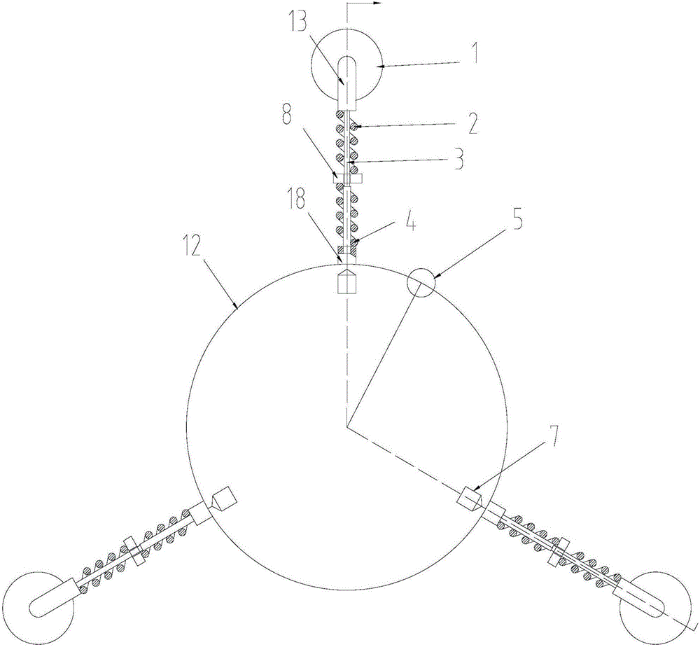 Three-jaw centering internal diameter measurement device and measurement method