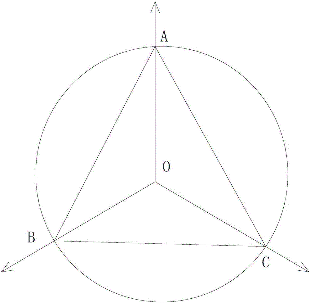 Three-jaw centering internal diameter measurement device and measurement method