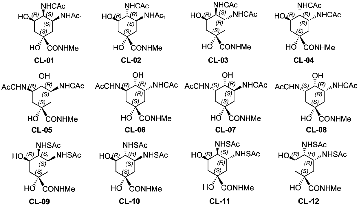 Quinic acid derivative and preparation method and application thereof