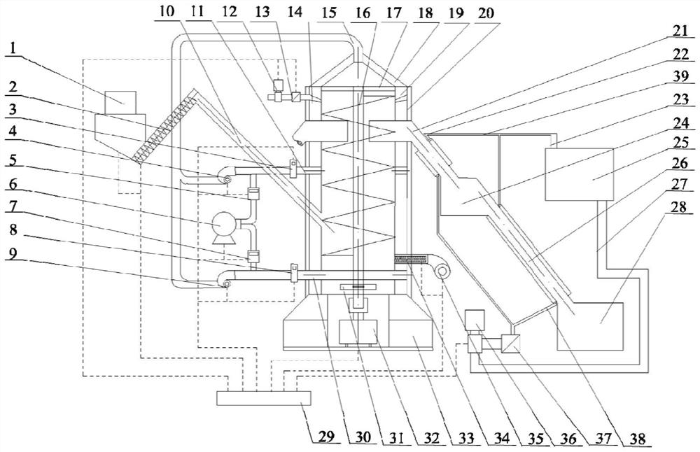 Biomass granular fuel gasification carbon-making device