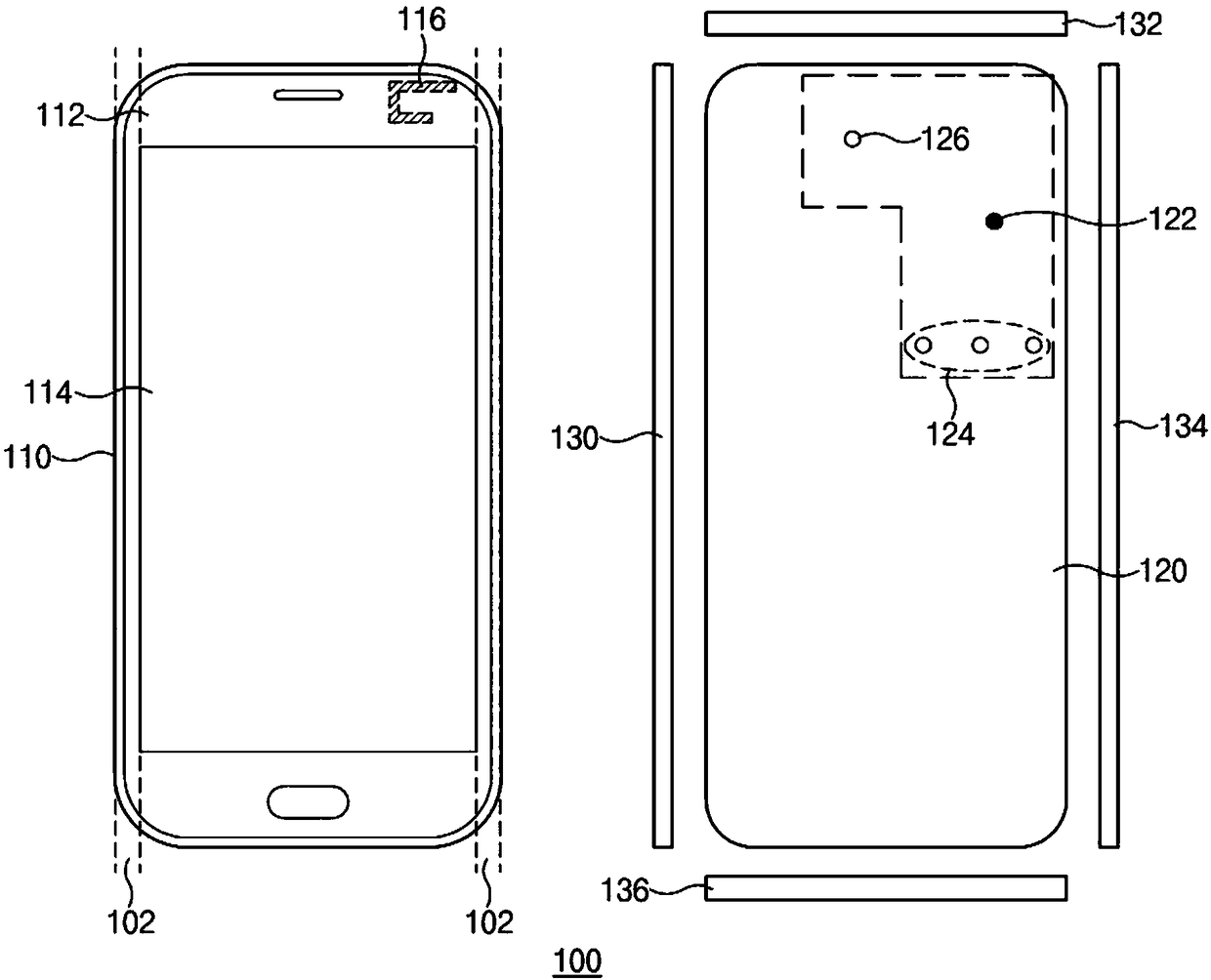 Electronic device comprising antenna which is using an electrically conductive material included in a housing of the electronic device