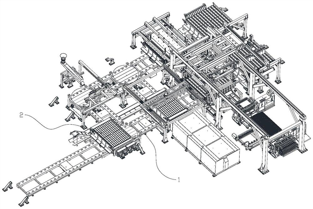 Gypsum board forming production line and production method thereof