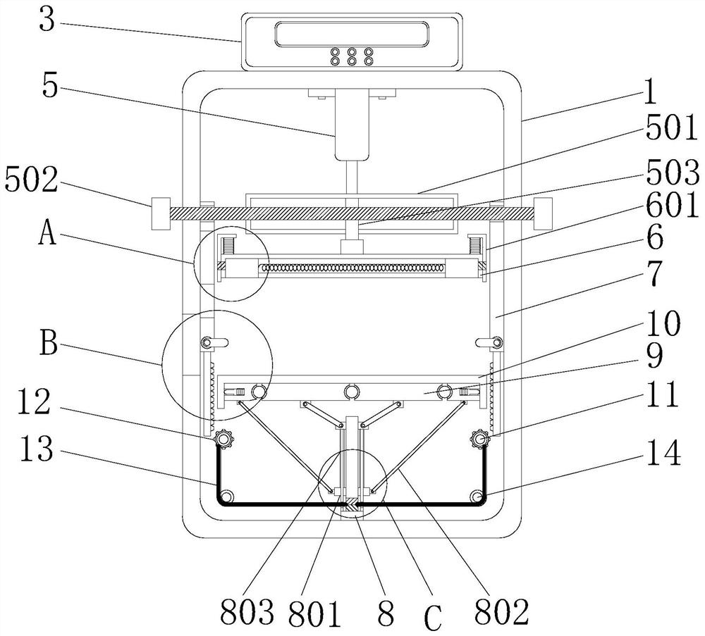 Automobile rear armor physical performance testing device