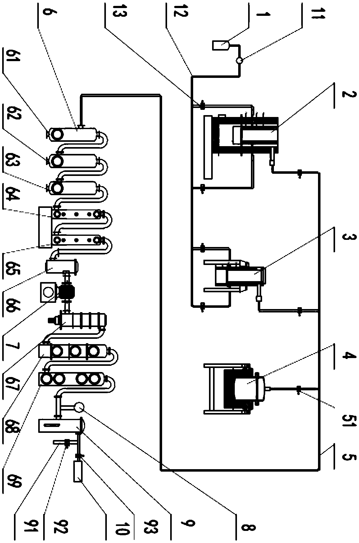 Carbon gas and liquid joint production device using biomass pyrolysis and gasifying for teaching or scientific study