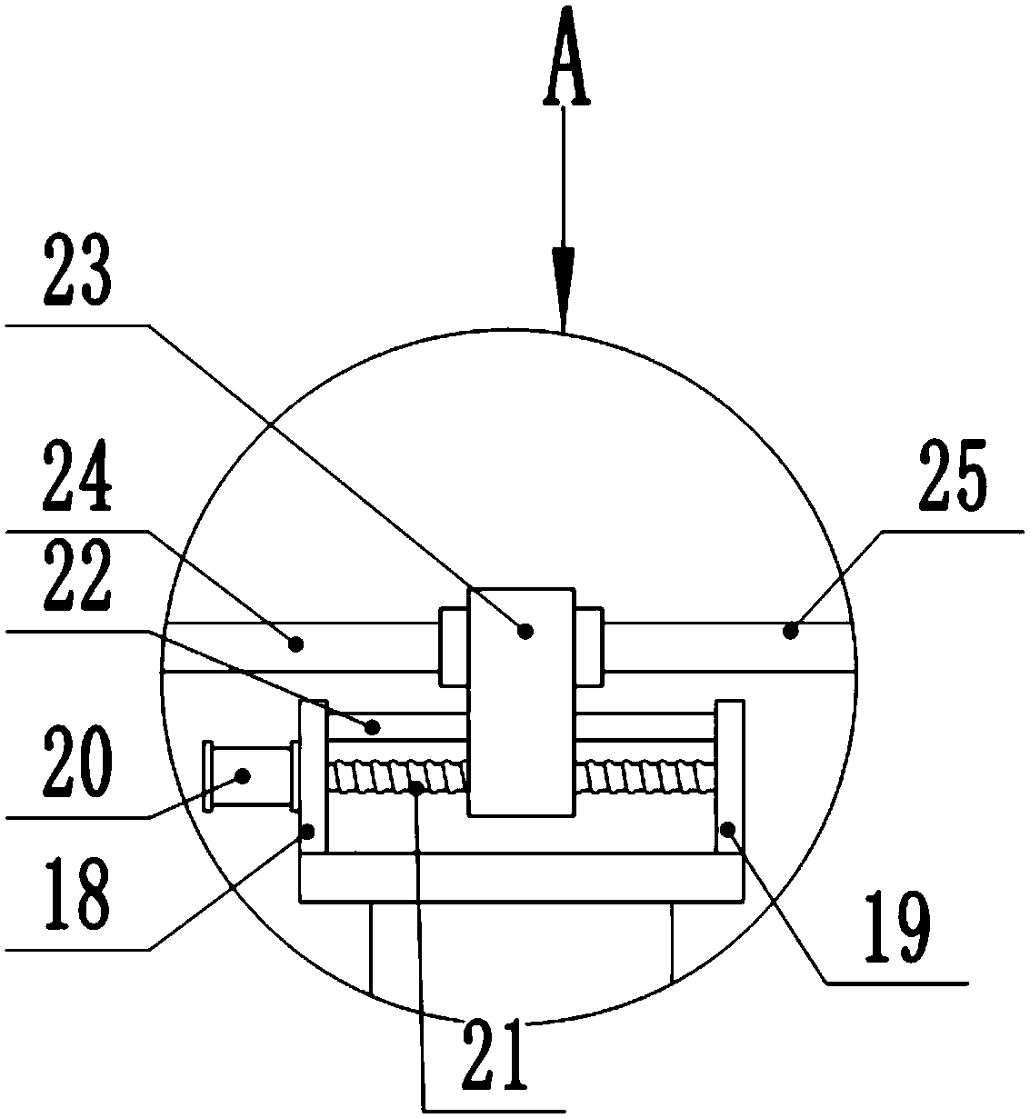 Screw rod transmission type double-station multi-dimensional screening device for Maojian tea