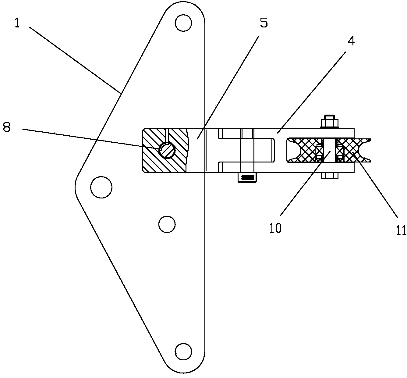 Fixture for replacing strain insulator string under electrified state based on earth potential method and operation method