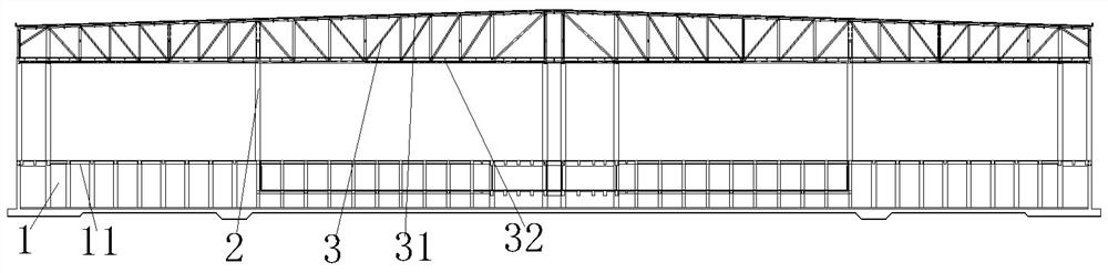 Workshop building method capable of effectively shortening construction period and workshop built by same method