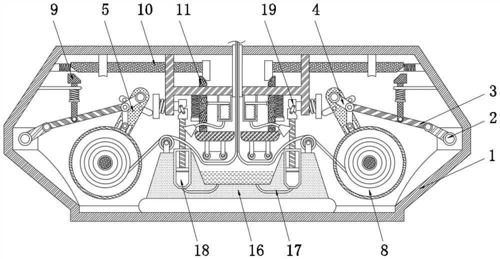 Inner and outer surface dyeing device for full absorption of garment cloth