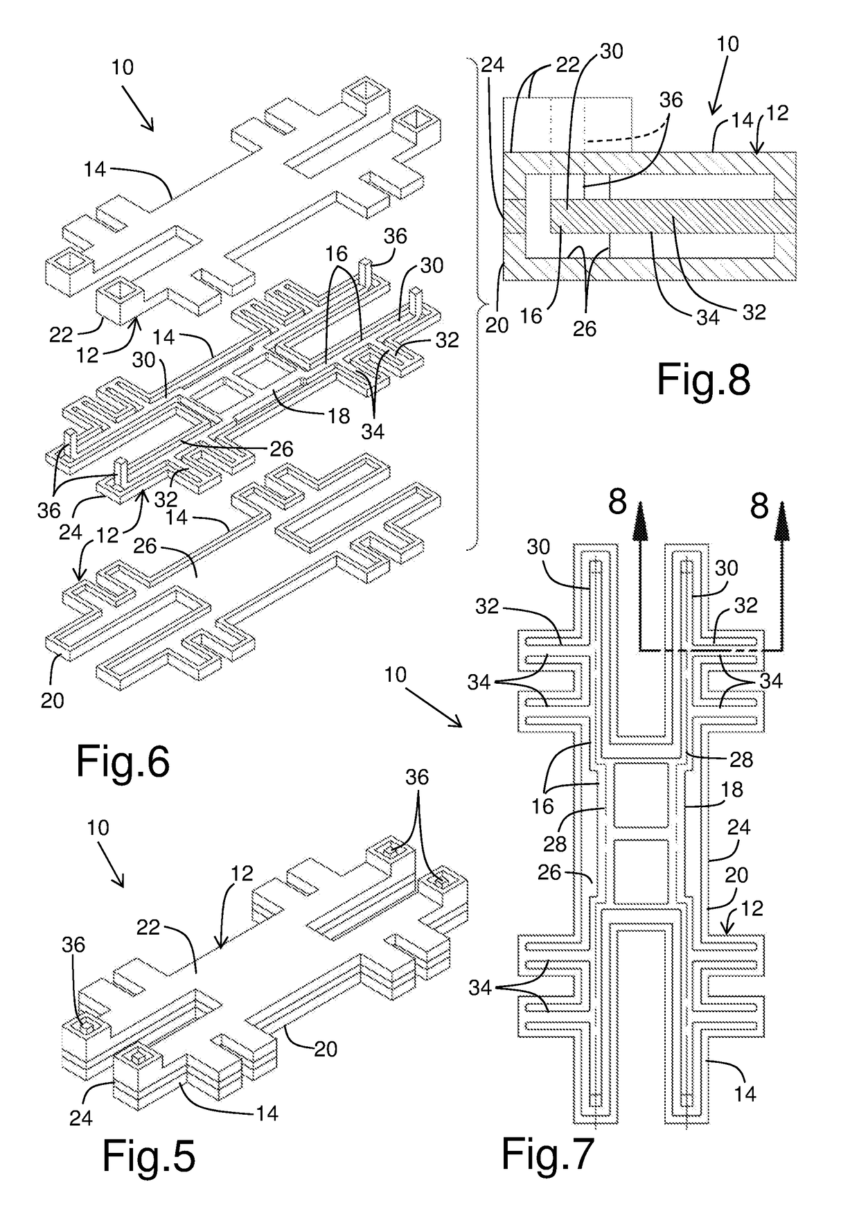 Compact and lightweight tem-line network for RF components of antenna systems