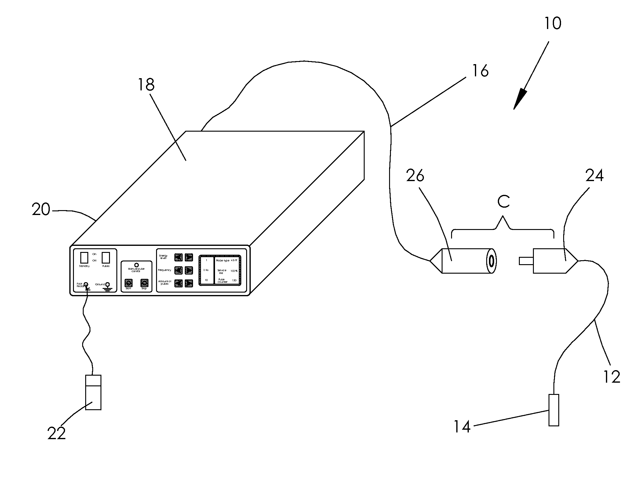 Method and system for destroying of undesirable formations in mammalian body