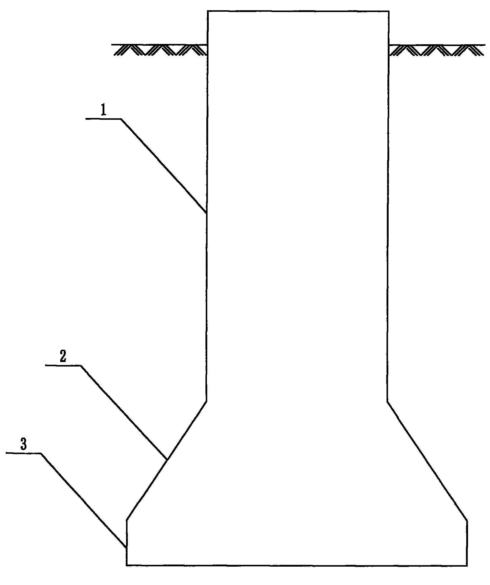 Dug pile foundation construction method