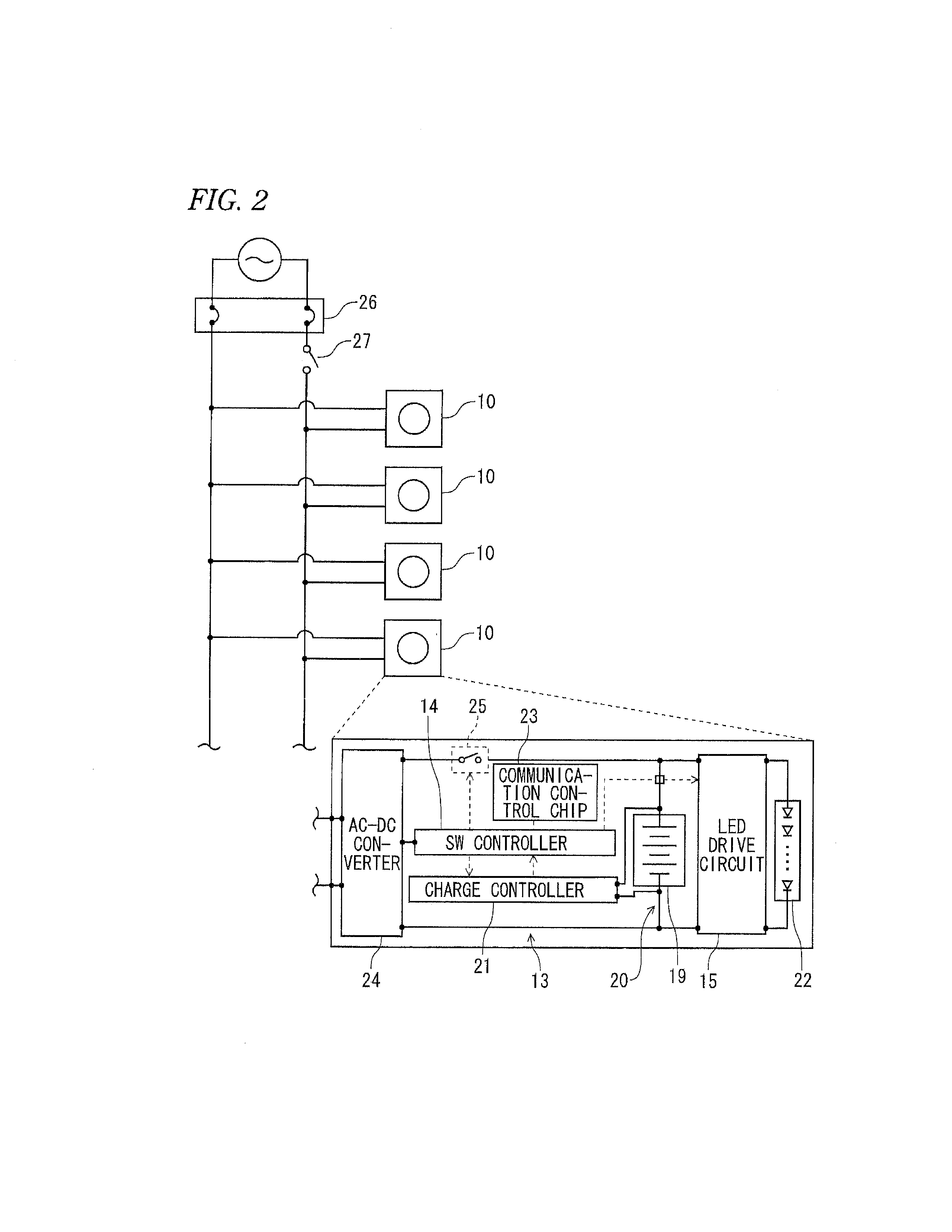 LED illumination device for fluorescent light fixture