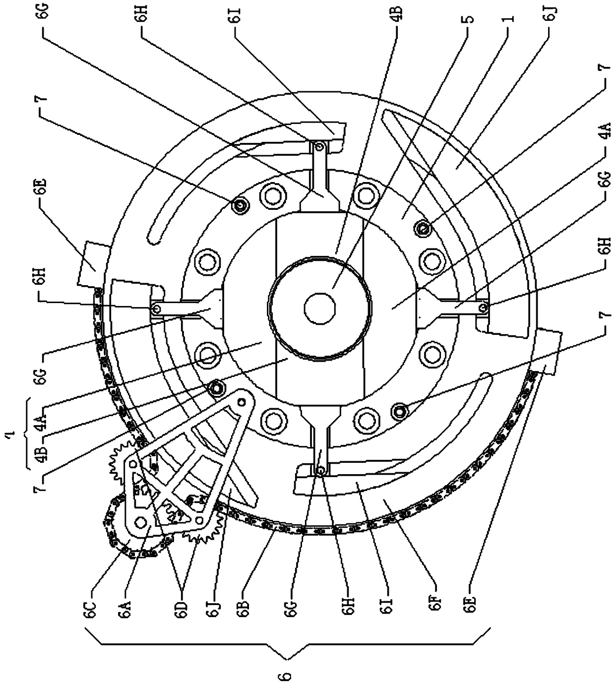 Plastic pipe production model head with adjustable aperture specification