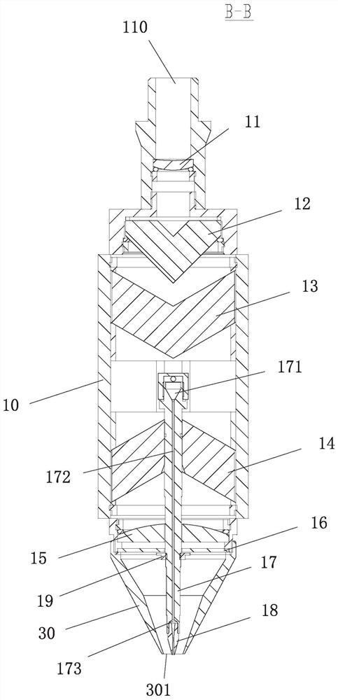 Thin-beam laser melting deposition additive manufacturing method and laser processing head used therefor