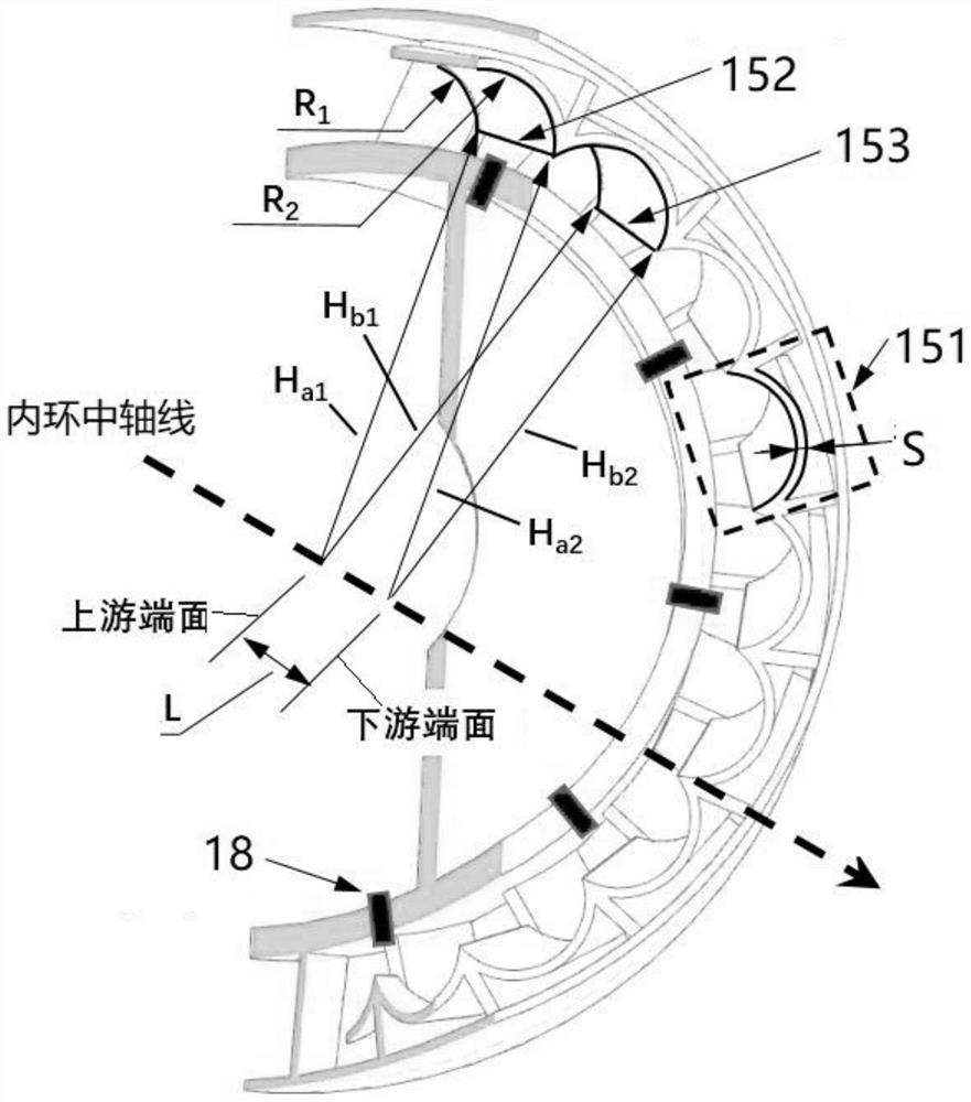 A graded combustion chamber head with a swirling pre-diaphragm plate structure