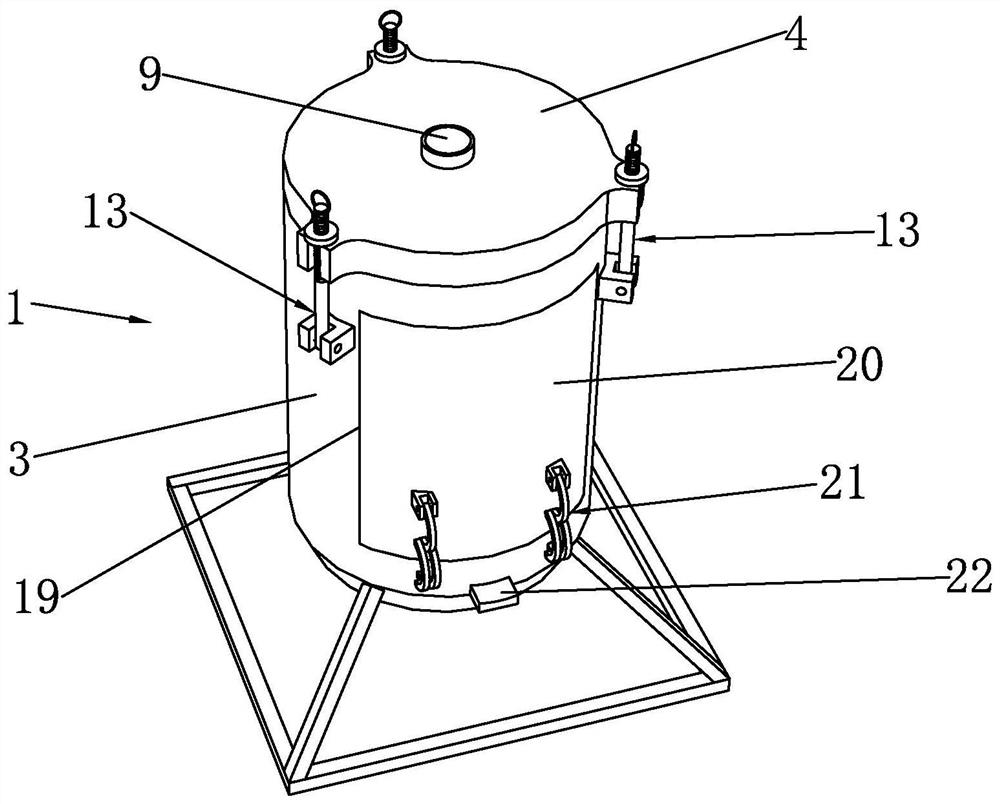 4, 4 '-methylenebis (3-chloro-2, 6-diethylaniline) waste storage device and storage method thereof