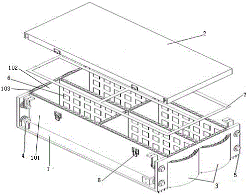 Lightweight battery box based on lattice structure