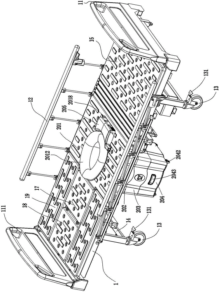 Packing type intelligent cleaning nursing bed