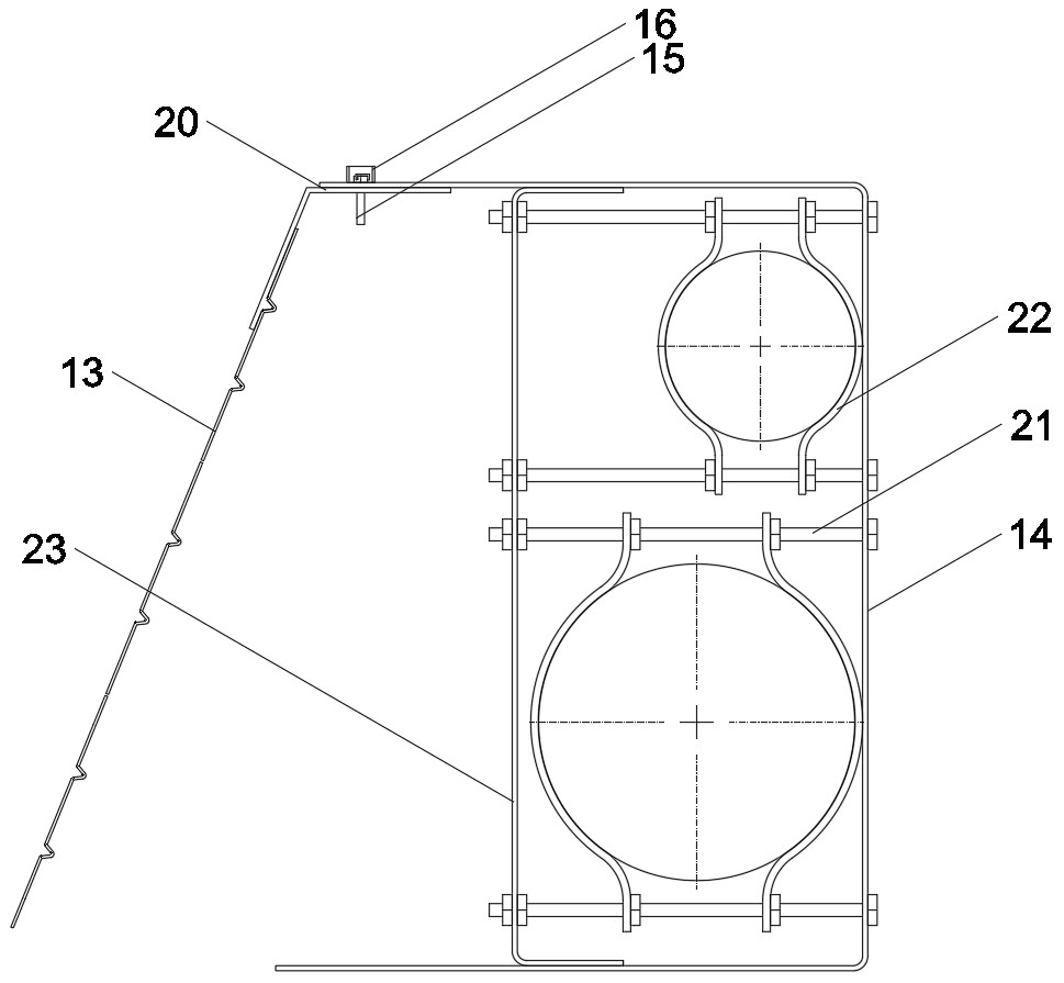 Pre-empty soft rock tunnel supporting structure and construction method thereof