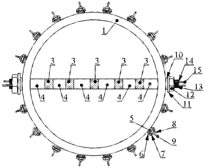 Internal and external composite array sensor for detecting process parameter of fluid in pipeline