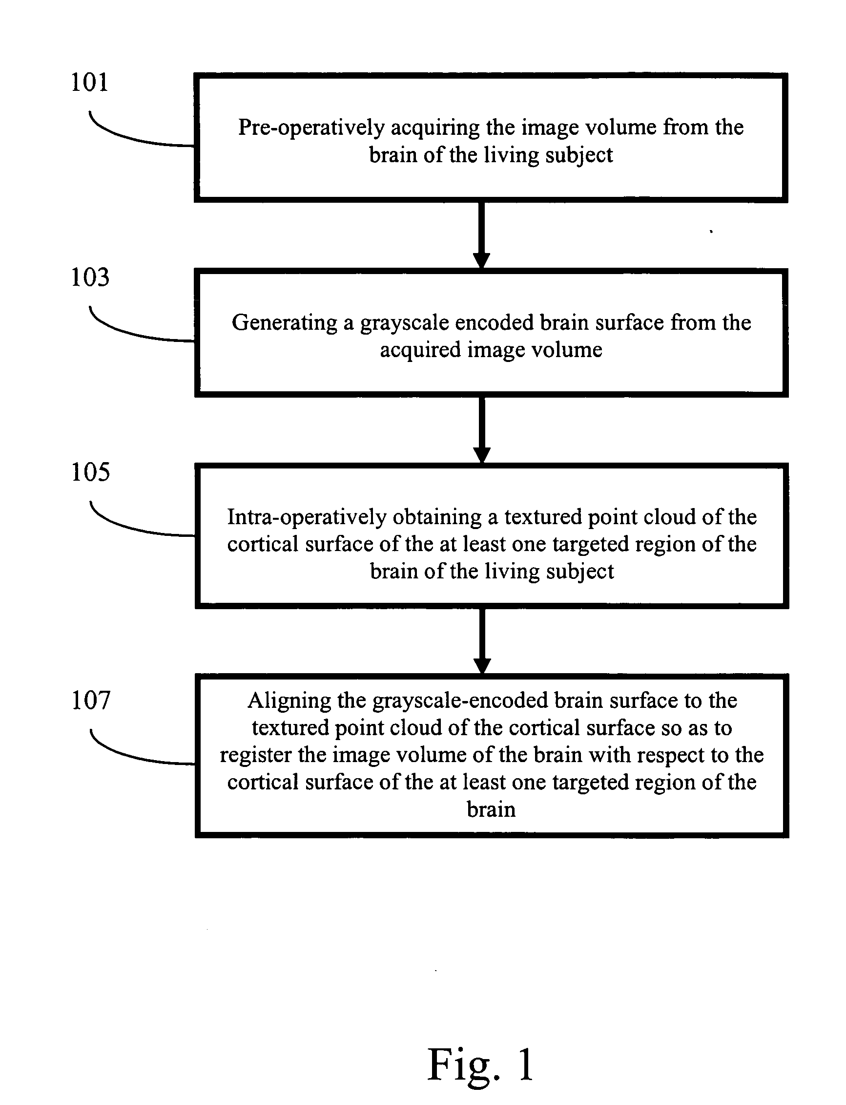 Apparatus and methods of cortical surface registration and deformation tracking for patient-to-image alignment in relation to image-guided surgery