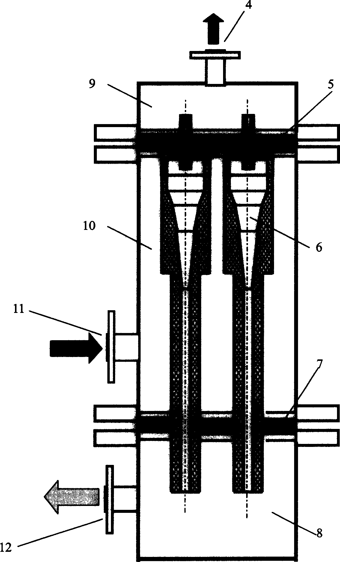 Crude oil desalting method and device using rotational flow breakaway technology