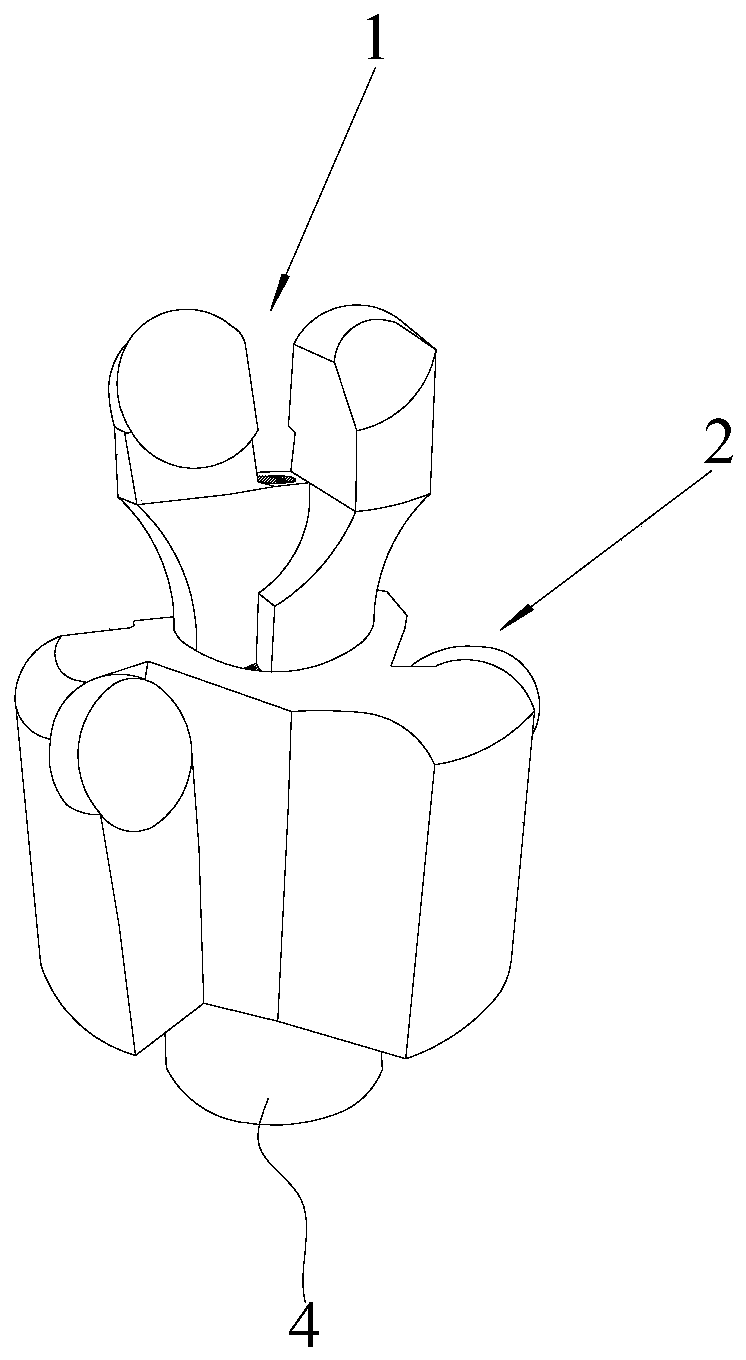 Combined drill bit structure for anchor rod/anchor cable drilling and construction method thereof