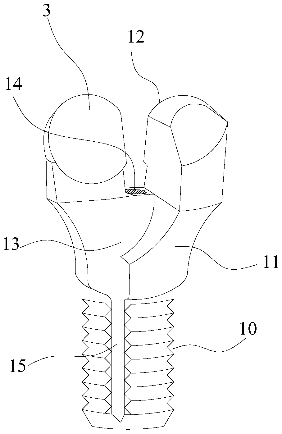 Combined drill bit structure for anchor rod/anchor cable drilling and construction method thereof