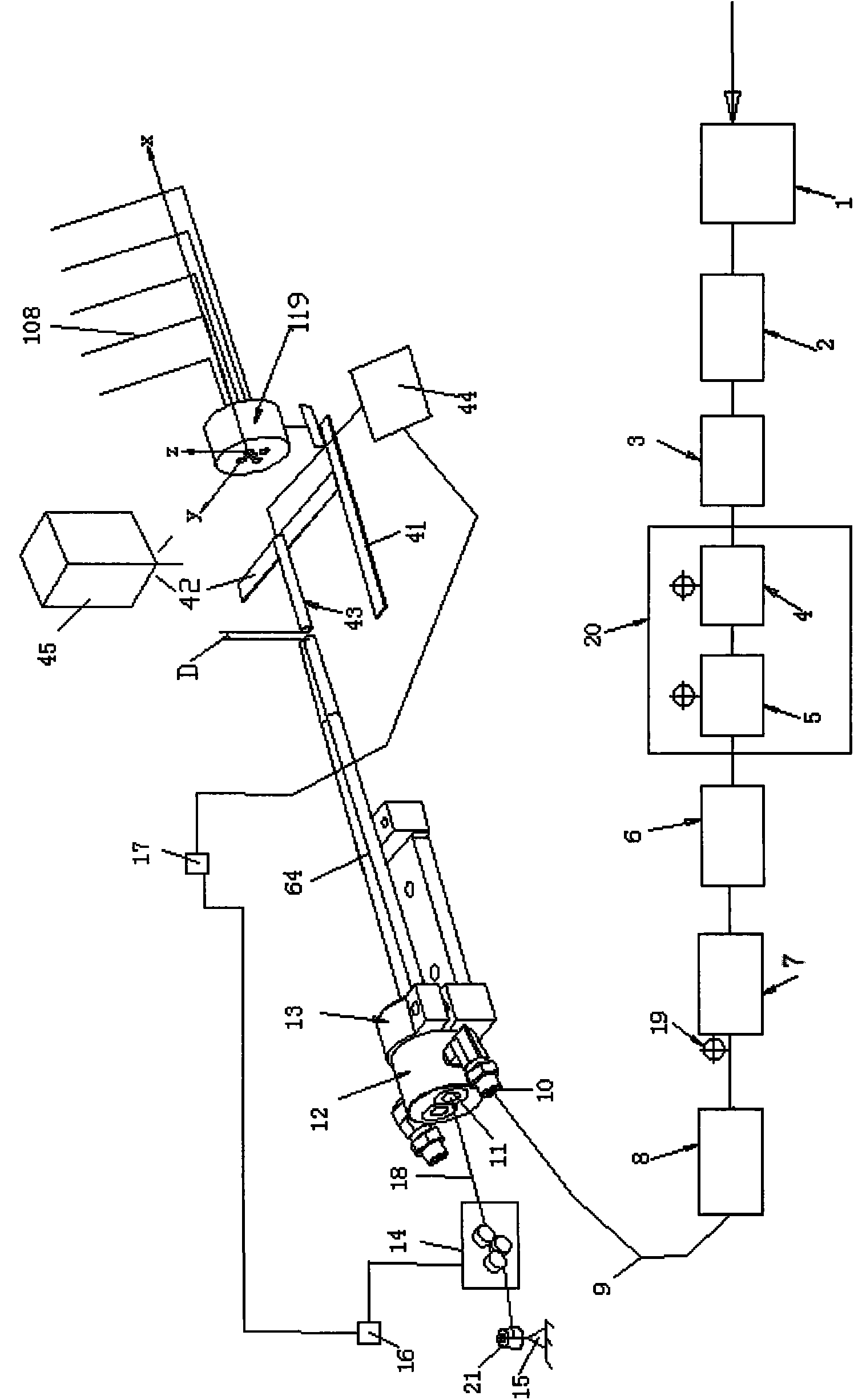 Testing system for comprehensive quality of main spraying nozzle of air-jet loom and testing method