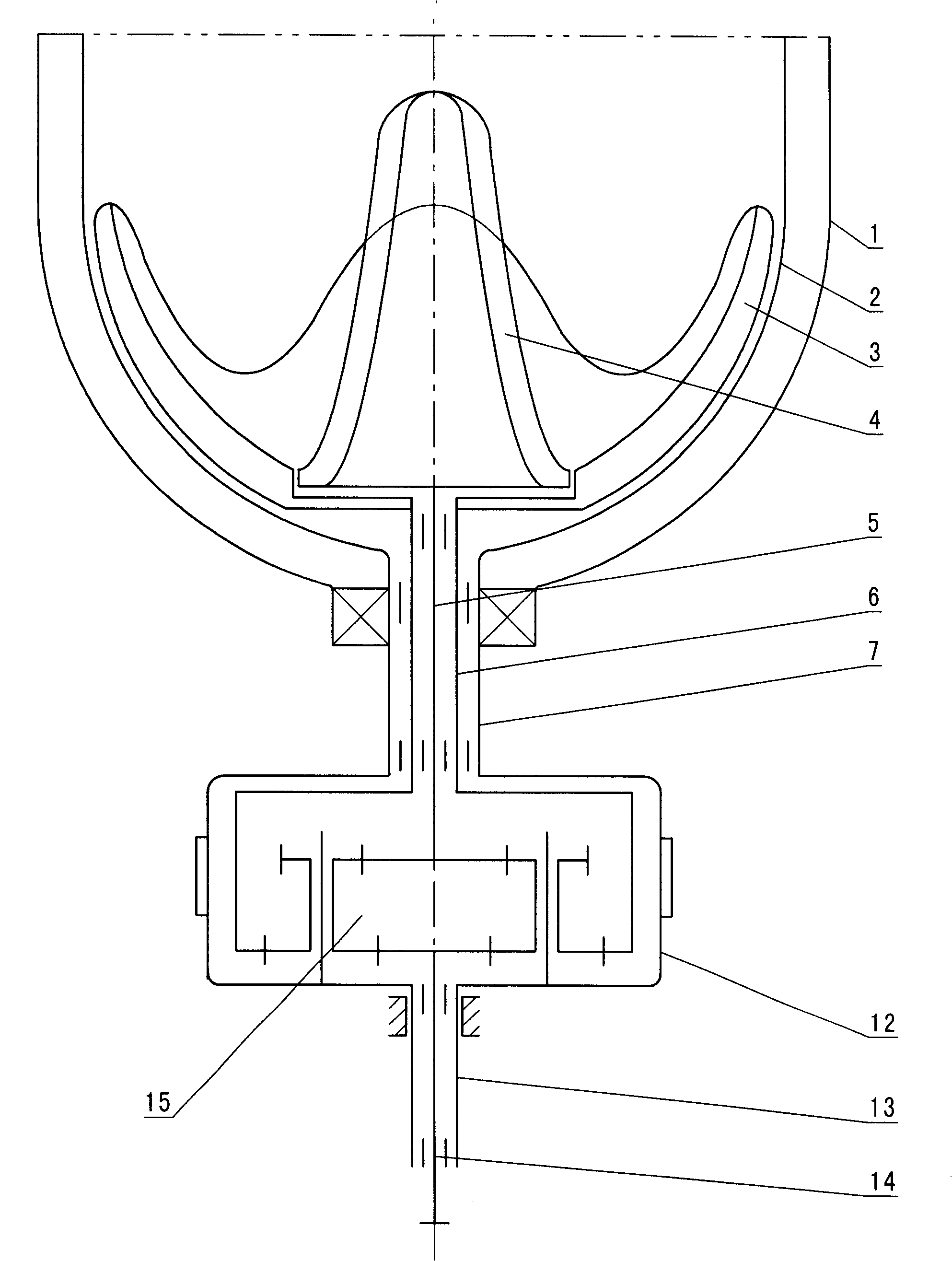 Washing machine deceleration clutch, washing machine and washing mode thereof