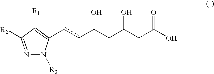 Novel pyrazole-based HMG CoA reductase inhibitors