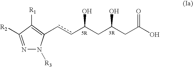 Novel pyrazole-based HMG CoA reductase inhibitors