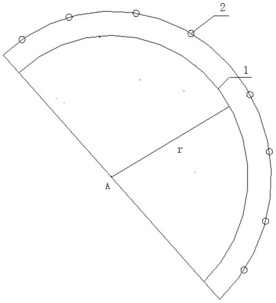 A plastering method for arc section walls