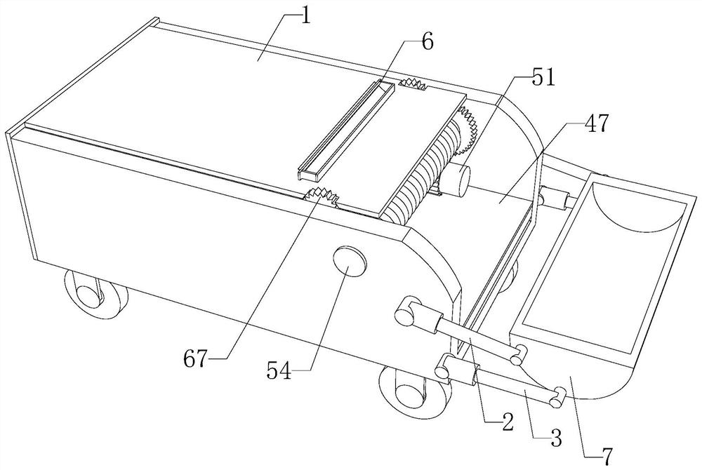 Construction waste clearing and transporting device convenient for material taking for civil engineering